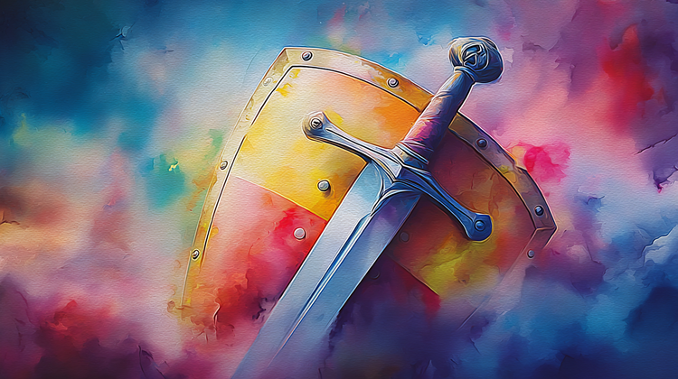 A sword and shield.
